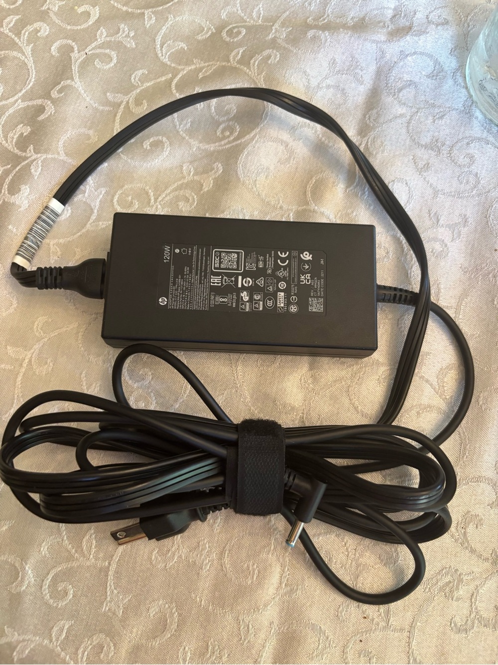 Genuine HP L41423-001 120W AC DC Adapter Charger 19.5V 6.15A w/ power cord